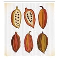 thumbnail image 3 of Ambesonne Cocoa Shower Curtain, Tropical Fruit Beans Graphic, 69"Wx75"L, Multicolor, 3 of 3