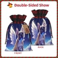 thumbnail image 2 of Wukai Night Sky Winged French Bulldog Print Christmas Burlap Bags,Drawstring Christmas Burlap Goody Gift Candy Bags Xmas Burlap Treat Bags for Candy Wrapper Xmas Party Favors-Black, 2 of 8