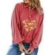 thumbnail image 4 of Moda mujer Casual sólido cuello vuelto manga larga botón suelta otoño blusa Tops Pompotops  FGAJ21807, 4 of 8
