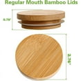 thumbnail image 6 of Wooden Jar Lids, 8 Pcs Bamboo Wooden Storage Lids Regular Mouth, Reusable Ball Wooden Lids for Jars Wood Color Wood, 6 of 6