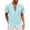Blue, variant on Mens Casual Button Down Shirts Solid Color Fashion Trendy Drape Lace Summer Short Sleeve Mens Dress Shirts Outwear