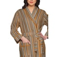 thumbnail image 4 of Moomaya Printed Long Robe With Pockets Cotton Bride Getting Ready Dress, 4 of 6