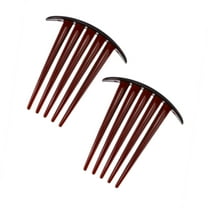 Unique Bargains 2 Pcs Small Side Combs Teeth Hair Combs Hair Clip Comb 3" Brown