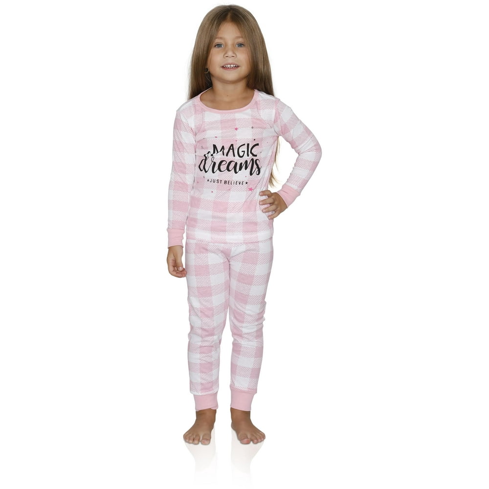 Prestigez Prestigez Girls Pajama Pink Cotton Top and Pants Sleepwear