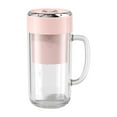 thumbnail image 2 of Licuadora eléctrica de tamaño personal, práctica y práctica para el hogar, picnic y cocina. Rosa, 2 of 9