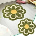 thumbnail image 2 of Bath Mat, Shower Mat - Loetky Floral Bathroom Rug, Soft Non-Slip for Bathtub and Toilet Floor Protection - Green, 2 of 9