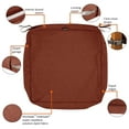 thumbnail image 6 of Classic Accessories Montlake FadeSafe Water-Resistant 21 x 21 x 5 Inch Square Patio Dining Seat Cushion Cover, Heather Henna, 6 of 23