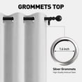 thumbnail image 5 of Greyish White Blackout Curtains, 52 x 84 inch Drapes Set of 2 Panels, Thermal Insulated Room Darkening Curtains for Bedroom Living Room, Privacy Protection&Noise Reduce, 5 of 8