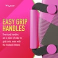 thumbnail image 6 of Flybar Kids 26" Pink Plaid Foam Saucer Disc Snow Sled for Kids with Slick Bottom for Kids, Ages 6+, 6 of 10