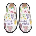 thumbnail image 1 of Fotbe Happy Easter1 Pantuflas Peludas para Mujer con Estampado, Zapatillas de Peluche, Zapatos de Invierno para Casa, Uso Interior y Exterior-Large, 1 of 8