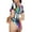 Cool Colorful Wolf, variant on Cool Flame Lion A Womens One Piece Swimsuits Modest Tummy Control Bathing Suits Lace Up Slimming Swim Suit-Small