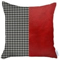 thumbnail image 3 of Boho-Chic Decorative Vegan Faux Leather Pillow Covers, 3 of 12