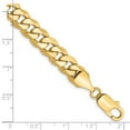 thumbnail image 3 of Primal Gold 14 Karat Yellow Gold 8.5mm Flat Beveled Curb Chain Bracelet, 3 of 11