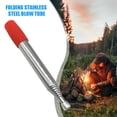 thumbnail image 3 of cámping Blow Fire Tube Outdoor Camping Cooking Soplador de boca retráctil (Rojo) FLhrweasw Nuevo, 3 of 8