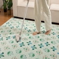 thumbnail image 3 of CHAKME 6'x9' Washable Non Slip Area Rug Ultra Soft Floral Carpet Living Room Large Vintage Green American Country Flower Rugs Distressed Retro Farmhouse Floor Mat, Blue Green, 3 of 3