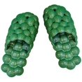 thumbnail image 1 of Divertidas pantuflas de burbujas de lichi, supersuaves, antideslizantes, impermeables, de verano, unisex, sandalias de masaje de playa, regalo de Navidad, nuevo (tamaño: 37-38, verde) WD.WDQZL Hogar, 1 of 7