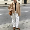 thumbnail image 4 of AVRNLIQ Womens Oversized Faux Leather Jacket Cropped Faux Leather Coat Loose Bubble Hem Outerwear for Fall Winter, 4 of 6