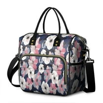 Pioneer Flower Floral Print Pattern Womens Lunch Box for Work,Insulated Large Lunch Bag for Tween and Teen,Loncheras Para Mujer,Leakproof Adult Lunch Bag for Work,Beach,Travel,Picnic,Camping