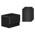 thumbnail image 3 of Caja de almacenamiento para barajas de cartas, organizador de piel sintética, para intercambiar Negro, 3 of 9