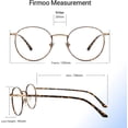 thumbnail image 4 of Firmoo Blue Light Blocking Reading Glasses 1.0, Anti UV Glare Filter Lens, Tortoise Shell Mental Retro Round Readers for Women/Men, 4 of 12