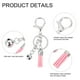 thumbnail image 4 of Llaveros de borlas Uxcell 5Pack, anillos de llavero con borlas de 4" y campana para llaves, billeteras y bolsos, rosa, 4 of 7