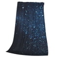 thumbnail image 3 of Bingfone Blue Glitter Retro Print Flannel Fleece Blanket Throw Blanket For Bed,Sofa,Couch,Travel,Camping(80"X60"), 3 of 9