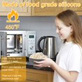 thumbnail image 4 of 2 Pcs Microwave Popcorn Popper Collapsible Silicone Popcorn Maker Bowl  Red, 4 of 9