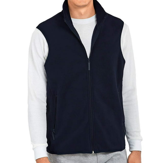 DailyWear Mens Full-Zip Plush Polar Fleece Vest