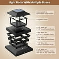thumbnail image 2 of 8 Pack Solar Post Cap Lights with Edison LED, 2 of 4