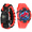Red and Black Spiderman, variant on Minecraft TNT Creepr Unisex Flashing Black LCD Silicone Watch with Matching Flashlight 2 Piece Set