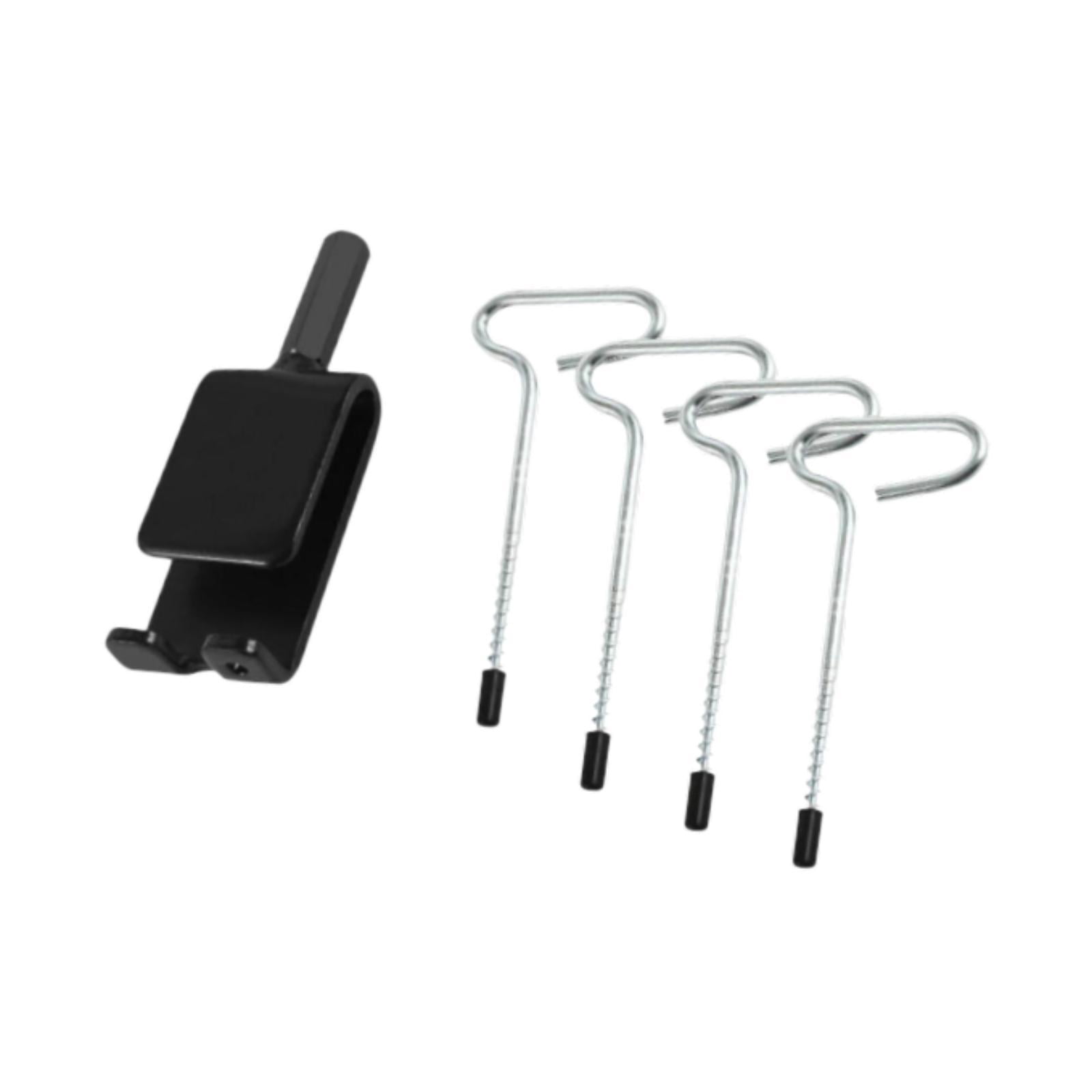 figatia Ice Anchor Tool Kit Ice Fishing Shelter Stakes with 4Pcs Threaded Pegs Heavy Duty Sturdy Fixing Tools for Ice Fishing Camping