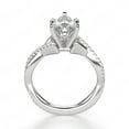 thumbnail image 2 of 1.00 TCW Marquise Cut Twisted Engagement Ring 10K White Gold, 2 of 3