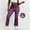 Wine, variant on Tqcoqu Faux Flare Jeans for Women High Waisted Tummy Control Stretch Wide Leg Pants Elastic Waist Faux Denim Trousers with Decorative Pockets,Blue,Women's S-XXL
