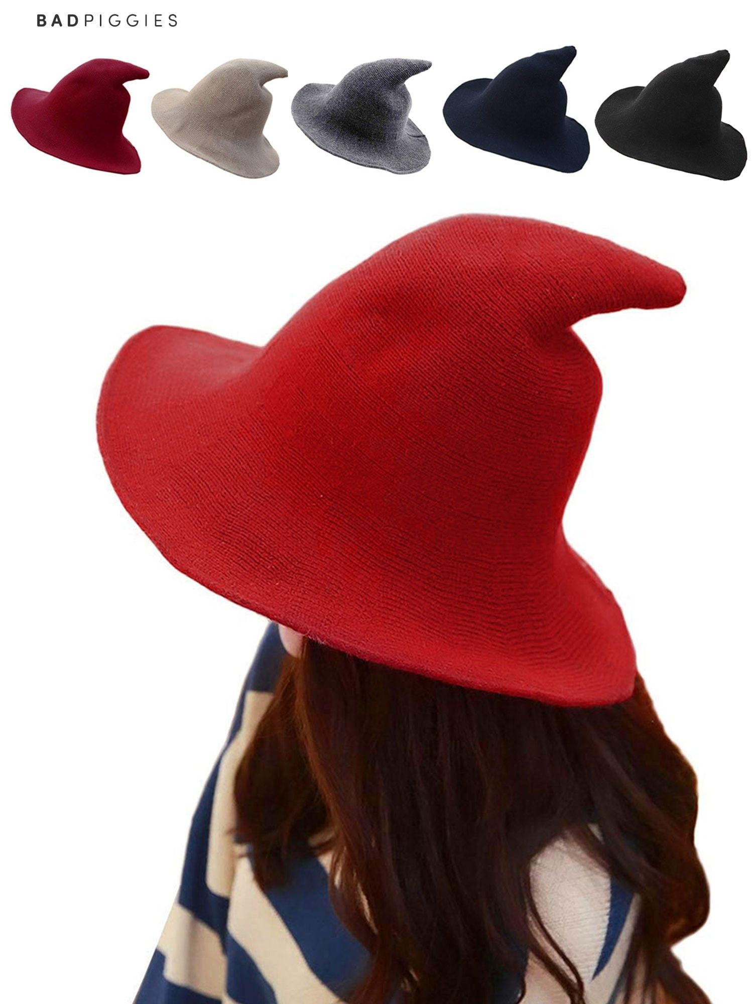 BadPiggies Halloween Wool Witch Hat Costume Accessory Sheep Wool Witch