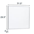 thumbnail image 4 of Dtwnek 31.5"x29.5" Rectangle Decorative Wall Mirror Vanity Mirror White Aluminum Frame Mirror for Bathroom Living Room Bedroom, 4 of 9