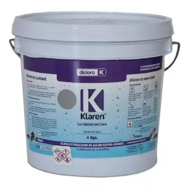 Dicloro Klaren Envase de 4 Kgs, para Alberca