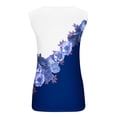 thumbnail image 5 of ZQUUVOU Tank Top For Women Printed Crew Neck Tops (B-Blue,L), 5 of 5