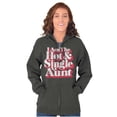 thumbnail image 4 of Single Cool Cute Funny Auntie Aunt Zip Hoodie Sweatshirt Women Brisco Brands S, 4 of 6