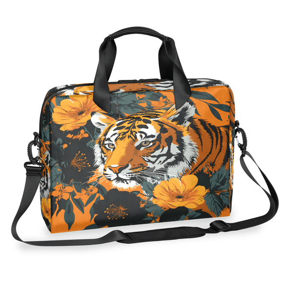 Herdesigns Tiger Laptop Bag for Women Men, Computer Case Briefcase Messenger Bags, 15-15.6 inch Laptop Sleeve Shoulder Bag