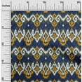 thumbnail image 1 of oneOone Organic Cotton Poplin Twill Fabric Diamond & Swirl Ikat Printed Fabric 1 Yard 42 Inch Wide, 1 of 4