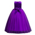 thumbnail image 6 of JUMEYU Girls Lace Embroidery Long Dress Sleeveless Flower Party Performance Evening Gown Dresses 4T 5T (Purple,4-5 Years), 6 of 7