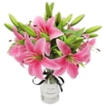 thumbnail image 1 of Dinheiro 5 paquetes de flores artificiales para exteriores, flores falsas UV que no se decoloran, plantas de plástico sintético para jardín, porche, ventana, jardinera, flores falsas para exteriores, 1 of 5