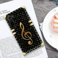 thumbnail image 6 of FKBRCL4U Compatible with Samsung Galaxy S23 Case, Black Leather Background Gold Music Notes Luxury Golden Decoration for Girl Women Soft TPU Shockproof Protective Hard PC Back, 6 of 7