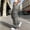 Gray, variant on Vivianyo HD Women's High Waisted Casual Loose Fit Cargo Pants, Elastic Waist Wide Leg Trousers, with Multiple Pockets,Navy,Size S-2XL