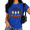 Blue, variant on Cozymy Hangin' With My Boos Joy Halloween Ghost Pumpkin Graphic Tee for Women