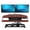 Black/Cherry, variant on VersaDesk PowerPro Elite Corner Electric Standing Desk Converter, Programmable Height Adjustment, USB Charging Port, Mobile App Control – Black / 36" x 31"