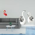 thumbnail image 2 of Garden Stake Statue Flamingo Swan Figurine HDPE Ceramic Material Outdoor Spring Holiday Living Room Decor, 2 of 8