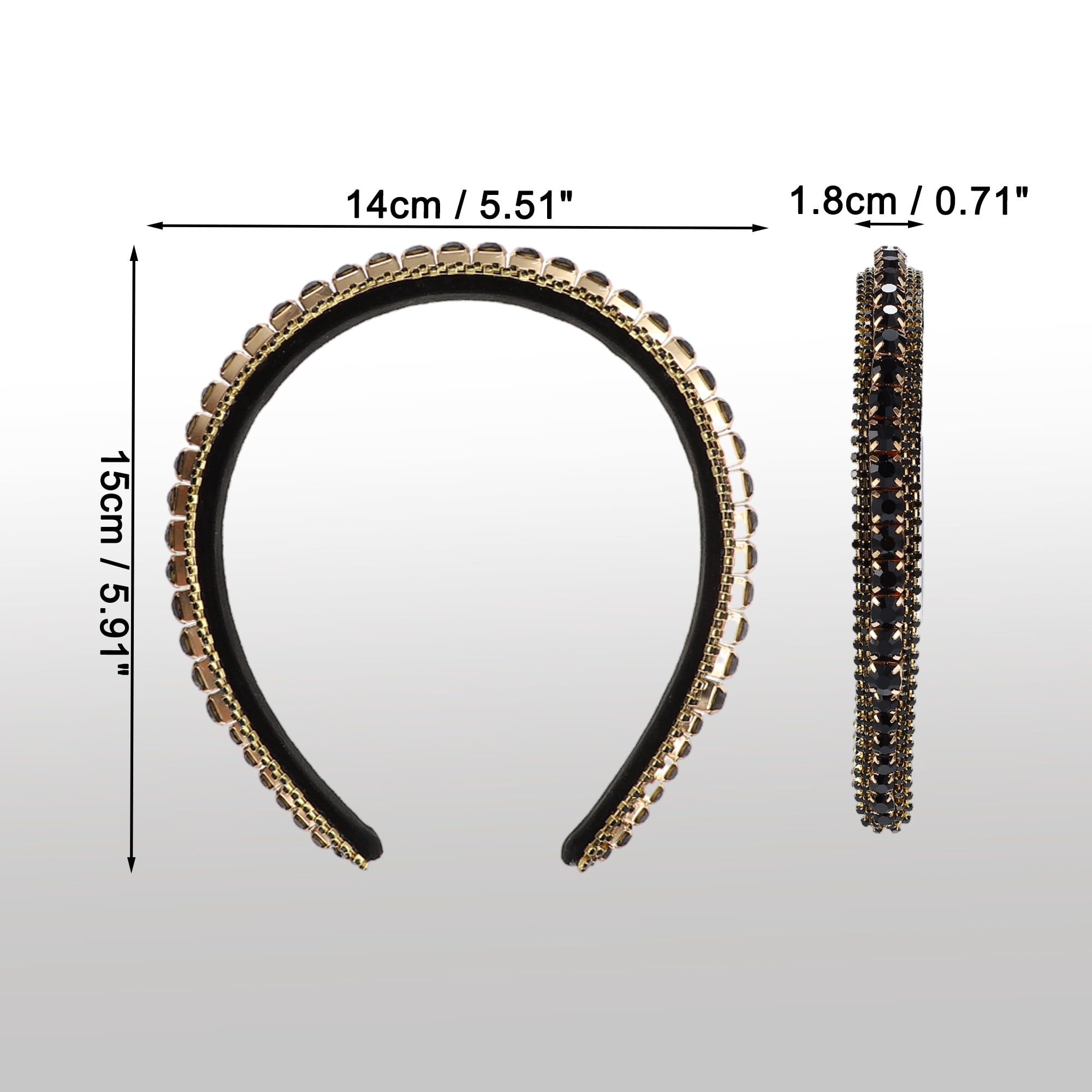 Unique Bargains Decor Hairbands for Women Daily Wear Birthday Parties Black