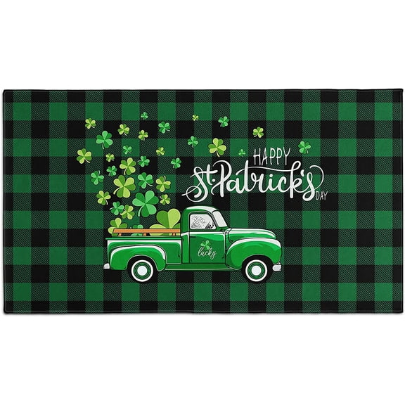 St Patricks Day Door Mat St Patricks Day Outdoor Mat St Patricks Rug St. Patrick''s Day Front Door Mat Spring Door Mat Indoor Outdoor Doormat Rug Floor Mat 30"x17"