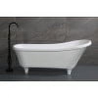 ALFI brand AB9960 67" White Matte Clawfoot Solid Surface Resin Bathtub